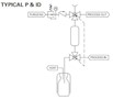 Internally coupled valves liquid samplers (S23 Series) - D1 - threaded - Typical P & ID